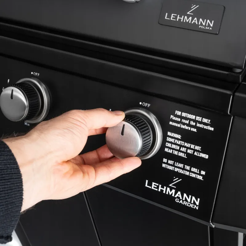 Газовий гриль LEHMANN VEGAS 6+1 чорний Газовий гриль LEHMANN VEGAS 6+1 чорний