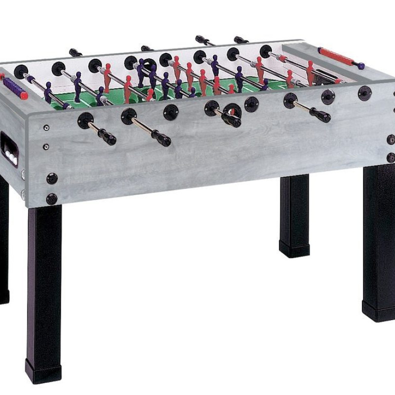 Настільний футбол Garlando G-500 сірий дуб, Наскрізні