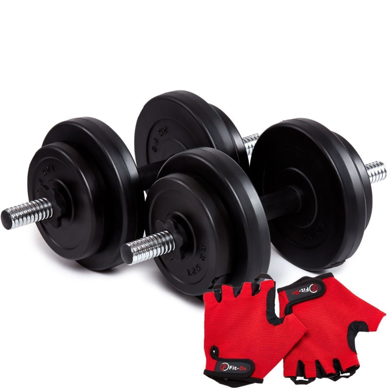 Гантелі Fit-On 2x8кг бітумні