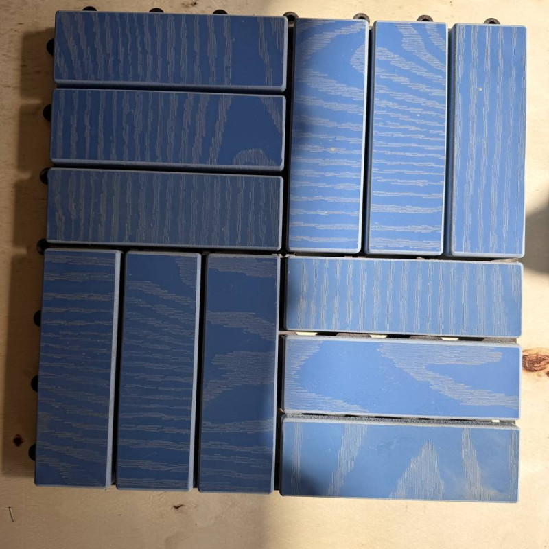 Садова плитка з ПВХ пластику синя (1 шт) BRI-104.16