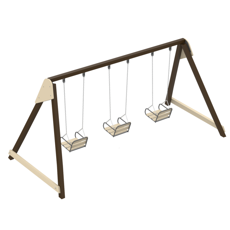 Гойдалка Villa Wood Triple KIDIGO - Сидіння Rubber