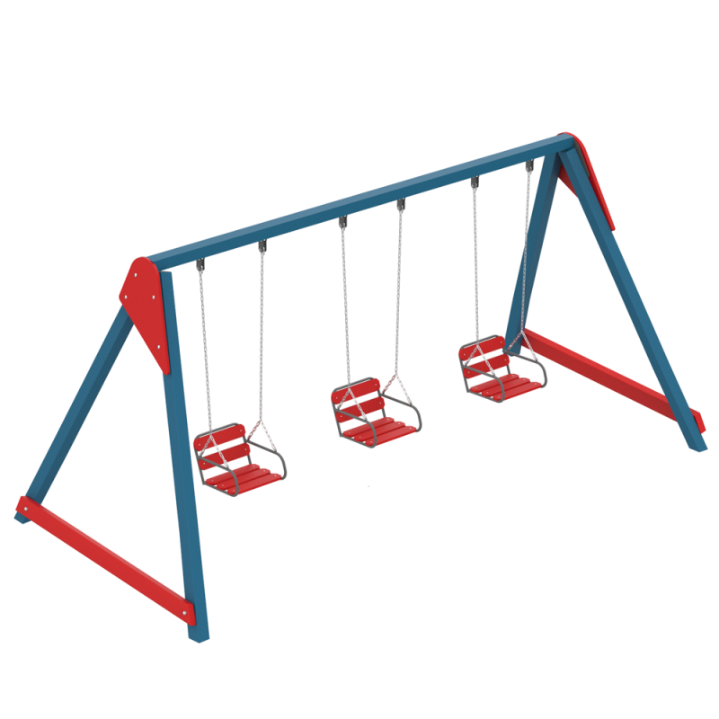 Гойдалка Villa Wood Triple KIDIGO - Сидіння Rubber