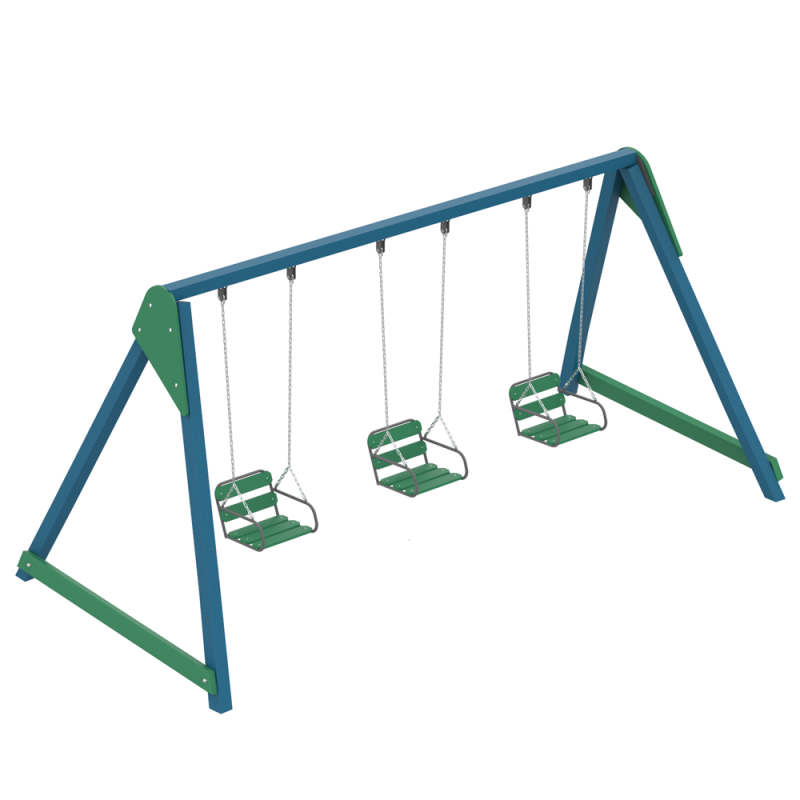 Гойдалка Villa Wood Triple KIDIGO - Сидіння Rubber