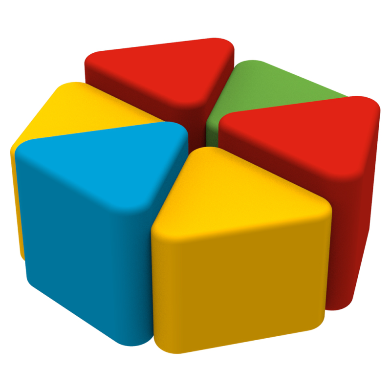 Комплект дитячих пуфів Клевер KIDIGO - Оксфорд  - Первинний поролон