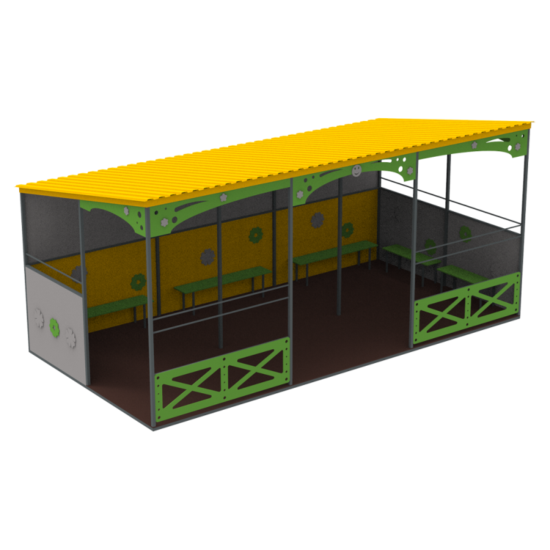 Альтанка Rancho Play KIDIGO - Розмір 4,5х2,5 м